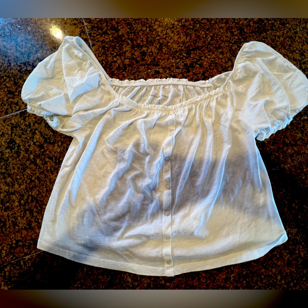 American Eagle, white crop top